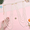 1Pc Round White ABS Plastic Imitation Pearl Beaded Multi-Layered Shoulder Chains AJEW-HY0003-27-3