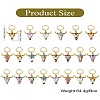 Cattle Alloy Enamel Pendant Locking Stitch Markers HJEW-CJ00032-8