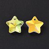 AB Color Plated Transparent Electroplate Glass Charms GLAA-H104-A04-4