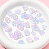 120Pcs 8 Styles Transparent Spray Paint Glass Beads GLAA-FS0002-26-8