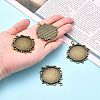 Vintage Tibetan Style Alloy Pendant Cabochon Settings TIBEP-M018-92AB-NF-4