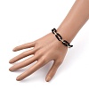 Spray Painted CCB Plastic & Aluminum Paperclip Chain Bracelets Sets BJEW-JB05432-9