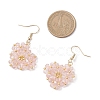 Heart Glass Dangle Earrings EJEW-MZ00639-01-3