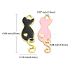 40Pcs 4 Colors Alloy Enamel Pendants ENAM-CJ0002-29-2