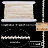 10 Yards Polyester Golden Metallic Wavy Lace Ribbons OCOR-GF0003-81A-2