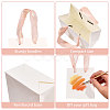 30Pcs Paper Gift Tote Bags with Pink Ribbon ABAG-GL0001-12-4