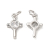 Brass Micro Pave Cubic Zirconia Charms KK-E068-VB239-1