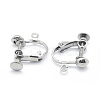 Brass Screw On Clip-on Earring Findings X-KK-L164-01P-3