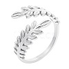 304 Stainless Steel Ear Of Wheat Open Cuff Rings for Women Men LB9093-1-1