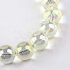 Electroplate Glass Beads Strands X-EGLA-Q062-8mm-A02-2