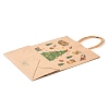 Christmas Theme Printed Kraft Paper Bags with Handles ABAG-M008-08E-3