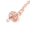 Brass Cable Chain Pointed Dowsing Pendulums HJEW-D004-04RG-4