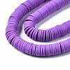 Flat Round Handmade Polymer Clay Beads CLAY-R067-12mm-01-3