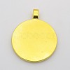 Alloy Pendant Cabochon Settings LS-PALLOY-S602-G-LF-2
