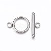 Tarnish Resistant 201 Stainless Steel Toggle Clasps STAS-F174-02P-B-1