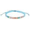 Bohemian Style Glass Seed Bead & Plastic Braided Bead Bracelets QF8968-6-1