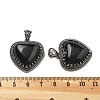 Natural Obsidian Pendants G-A095-01AS-08-3