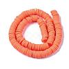 Flat Round Handmade Polymer Clay Beads CLAY-R067-10mm-12-2