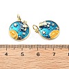 Brass Enamel Pendants KK-L237-030G-01-3
