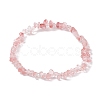 Synthetic Cherry Quartz Glass Chips Beaded Stretch Bracelets for Women BJEW-JB10046-07-2