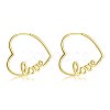 Brass Huggie Hoop Earrings EJEW-BB35713-1