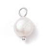 Natural Cultured Freshwater Pearl Charms X-PALLOY-JF01099-03-2
