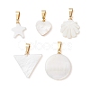 Natural Freshwater Shell Pendants PALLOY-JF05137-1