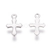 Tarnish Resistant 316 Surgical Stainless Steel Tiny Cross Charms STAS-E470-03P-1