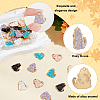 50Pcs 5 Colors Alloy Enamel Pendants ENAM-OC0001-19-4