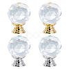 4Pcs 2 Style Quartz Crystal Drawer Knobs FIND-FH0002-85-1