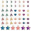 48Pcs 24 Styles Alloy Enamel Pendants ENAM-TA0003-16-2