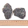 Electroplated Natural Druzy Quartz Crystal Cluster Ornaments RABO-PW0001-179B-6