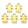 PVD Vacuum Plating 304 Stainless Steel Charms STAS-N092-24G-1