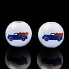 Autumn Theme Printed Natural Wood Beads WOOD-S057-093-2