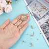 20Pcs Brass Cubic Zirconia Stud Earring Findings KK-BBC0004-96-3