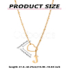 1Pc Letter & Heart Stainless Steel Lariat Necklaces for Women NJEW-LP0002-87G-J-2