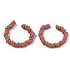 Polymer Clay Twist Rope Open Ring CLAY-N010-031-03-2