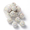 Polymer Clay Rhinestone Beads RB-C1438-12mm-A28-1