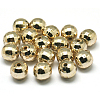 Faceted Round Plated Acrylic Beads PACR-L001-6mm-G-2