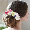 200Pcs 4 Styles Cloth Artificial FLower AJEW-SP0003-69-5