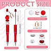 DIY Red Series Personalized Beadable Pen Sets DIY-SZ0009-91-2