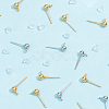 240Pcs 2 Colors Iron Ball Stud Earring Findings KK-CN0003-39-7