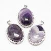 Natural Amethyst Pendants G-D851-42-1