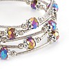 Electroplate Glass Wrap Bracelets BJEW-JB04018-03-2