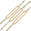 304 Stainless Steel Enamel Dapped Chain Oval Link Chains CHS-K021-15G-11-1