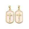 Brass Enamel Pendants X-KK-P336-14G-02-1