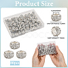 80Pcs Polymer Clay Rhinestone European Large Hole Beads with Silver Color Plated Brass Cores FPDL-LT0001-02E-2