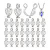 30Pcs Alloy Hollow Teardrop Bead Cage Pendants KK-PH0014-16-6