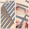 50 Yards Polyester Stripe Ribbons SRIB-WH0011-157B-4