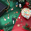 28Pcs 7 Style Christmas Theme Alloy Enamel Pendants HJEW-GA0001-15-5